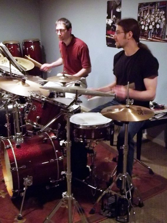 Derek Houle Teaching Student Drum Lesson
